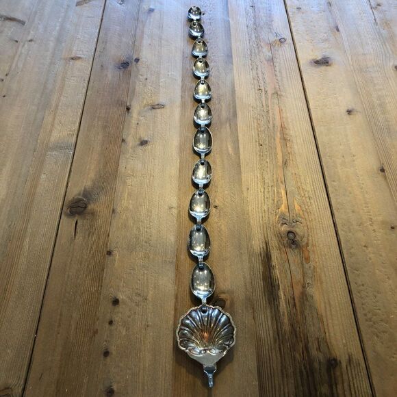 Vintage Silver Color Spoon belt with Sterling Silver Cocktail Fork